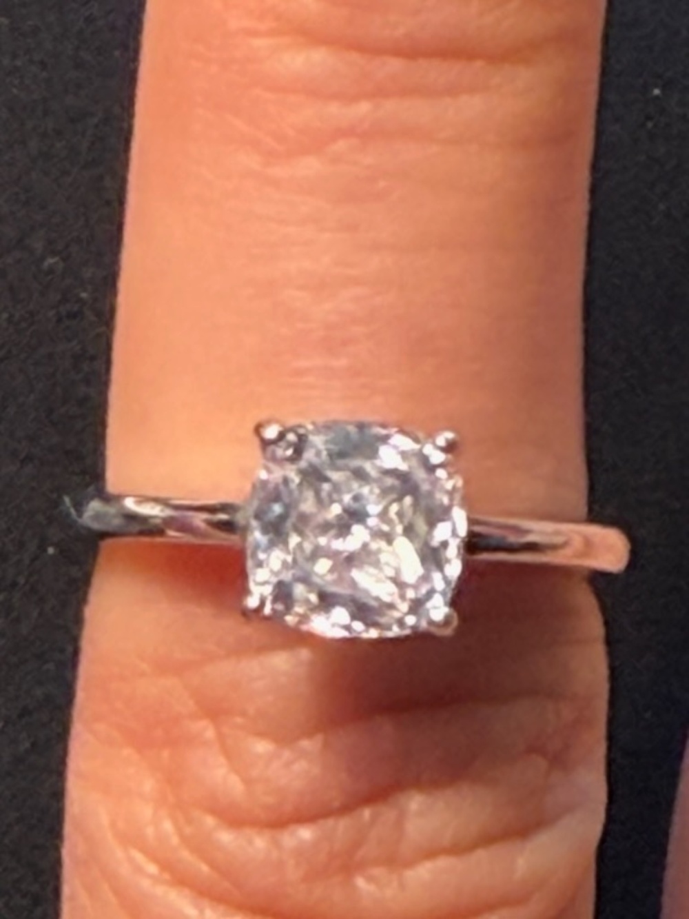 Modern Gents The Layla Cushion Cut Simulated Diamond Engagement Ring S925 Sz 6.5